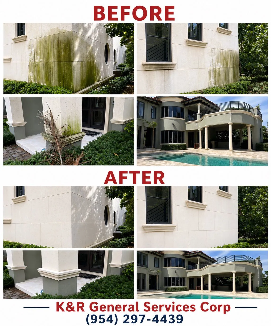Roof cleaning before and after