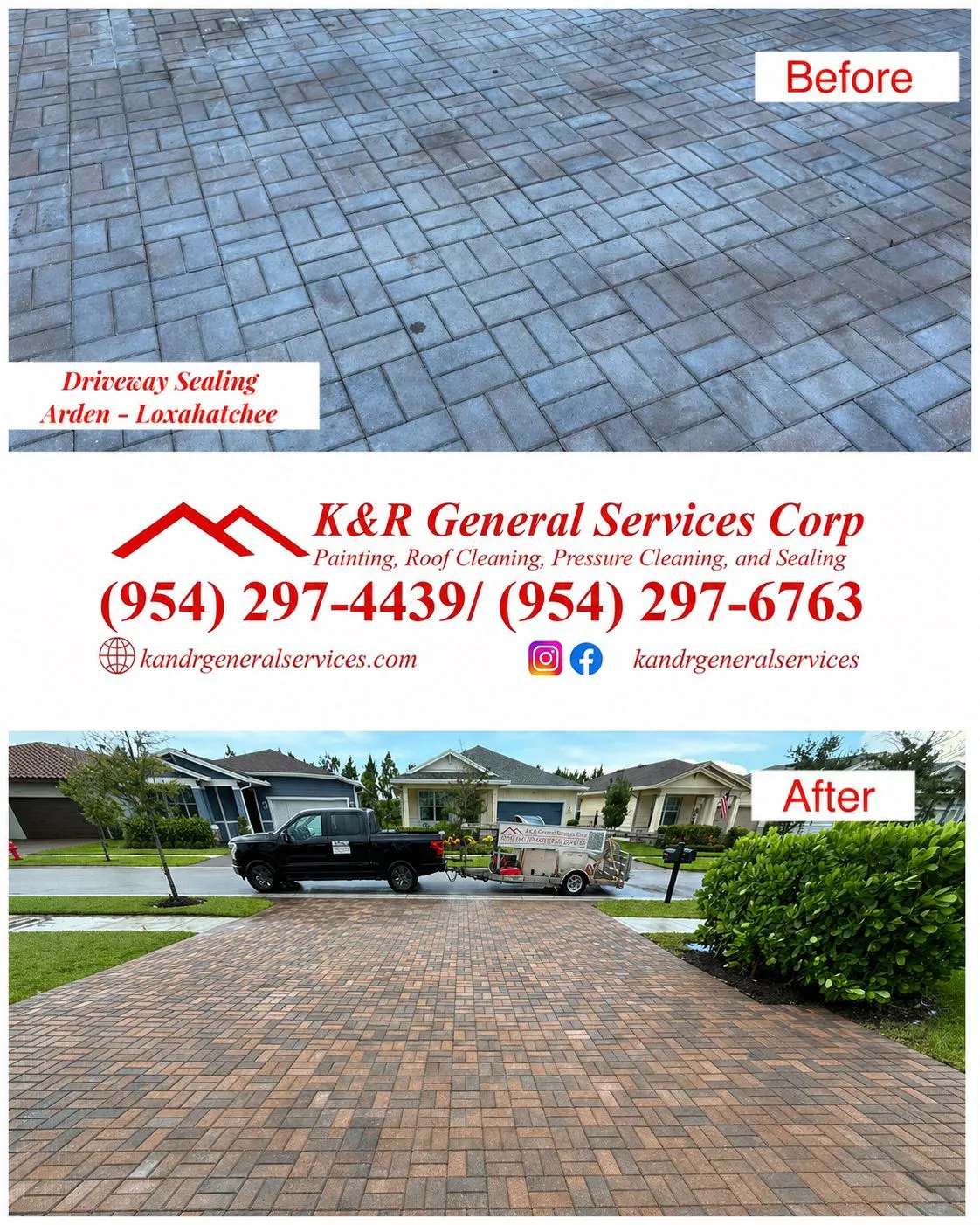 Exterior painting before and after